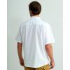 image:imageHUK Mens Tide Point Pattern Short Sleeve Shirt Fishing Button DownWhite
