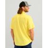 image:imageHUK Mens Tide Point Pattern Short Sleeve Shirt Fishing Button DownYellowfin