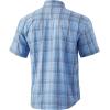 image:imageHUK UnisexAdult Tide Point Short Sleeve Shirt  Performance Button DownIce Blue Fish Plaid