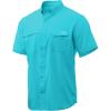 image:imageHUK UnisexAdult Tide Point Short Sleeve Shirt  Performance Button DownBlue Radiance