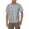 image:imageHUK UnisexAdult Tide Point Short Sleeve Shirt  Performance Button DownSharkskin Fish Plaid