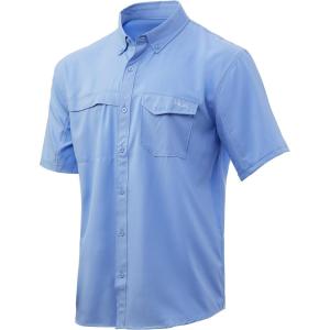 image:imageHUK UnisexAdult Tide Point Short Sleeve Shirt  Performance Button DownCarolina Blue