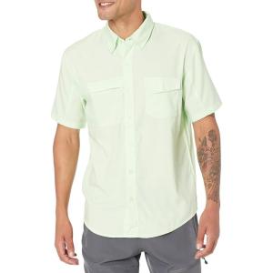 image:imageHUK UnisexAdult Tide Point Short Sleeve Shirt  Performance Button DownKey Lime