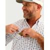 image:imageHUK  Mens Tide Point Pattern Short Sleeve Shirt Fishing Button DownChannel Marker