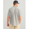 image:imageHUK  Mens Tide Point Pattern Short Sleeve Shirt Fishing Button DownHarbor Mist 20