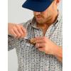 image:imageHUK  Mens Tide Point Pattern Short Sleeve Shirt Fishing Button DownHarbor Mist 20
