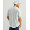 image:imageHUK  Mens Tide Point Pattern Short Sleeve Shirt Fishing Button DownHarbor Mist