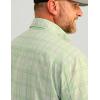 image:imageHUK  Mens Tide Point Pattern Short Sleeve Shirt Fishing Button DownHarbor Mist