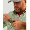 image:imageHUK  Mens Tide Point Pattern Short Sleeve Shirt Fishing Button DownHarbor Mist