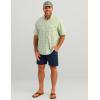 image:imageHUK  Mens Tide Point Pattern Short Sleeve Shirt Fishing Button DownHarbor Mist