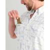 image:imageHUK  Mens Tide Point Pattern Short Sleeve Shirt Fishing Button DownKc  White 20