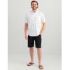 image:imageHUK  Mens Tide Point Pattern Short Sleeve Shirt Fishing Button DownKc  White 20