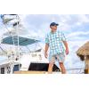 image:imageHUK  Mens Tide Point Pattern Short Sleeve Shirt Fishing Button DownLatitude  Bermuda