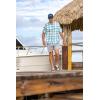 image:imageHUK  Mens Tide Point Pattern Short Sleeve Shirt Fishing Button DownLatitude  Bermuda