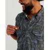 image:imageHUK  Mens Tide Point Pattern Short Sleeve Shirt Fishing Button DownVolcanic Ash
