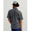 image:imageHUK  Mens Tide Point Pattern Short Sleeve Shirt Fishing Button DownVolcanic Ash