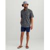 image:imageHUK  Mens Tide Point Pattern Short Sleeve Shirt Fishing Button DownVolcanic Ash