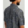 image:imageHUK  Mens Tide Point Pattern Short Sleeve Shirt Fishing Button DownVolcanic Ash