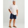 image:imageHUK  Mens Tide Point Pattern Short Sleeve Shirt Fishing Button DownWhite 20