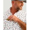 image:imageHUK  Mens Tide Point Pattern Short Sleeve Shirt Fishing Button DownWhite 20