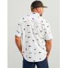 image:imageHUK  Mens Tide Point Pattern Short Sleeve Shirt Fishing Button DownWhite