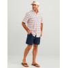 image:imageHUK  Mens Tide Point Pattern Short Sleeve Shirt Fishing Button DownWhite