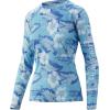 image:imageHUK Womens Pursuit Long Sleeve ShirtPerformance Shirt  Sun ProtectionPrinted  Blue Radiance