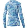 image:imageHUK Womens Pursuit Long Sleeve ShirtPerformance Shirt  Sun ProtectionPrinted  Blue Radiance