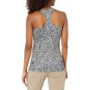 image:imageHUK Womens Pursuit Tank Top  Racer Back Tank with UPF Sun ProtectionLinear Leaf  Volcanic Ash