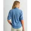 image:imageHUK Womens Tide Point Pattern Long Sleeve Shirt Button Down for Women Quiet Harbor Medium