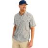 image:imageHUK  Mens Tide Point Pattern Short Sleeve Shirt Fishing Button DownHarbor Mist 20