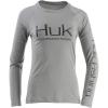 image:imageHUK Mens Pursuit Long Sleeve ShirtPerformance Shirt  Sun ProtectionGray