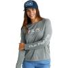 image:imageHUK Womens Pursuit Heather Crew Sleeve Shirt Performance ShirtNight Owl