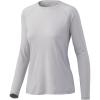 image:imageHUK Womens Pursuit Long Sleeve ShirtPerformance Shirt  Sun ProtectionHuk  Bars  Oyster