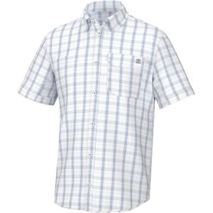 image:imageHUK  Mens Tide Point Pattern Short Sleeve Shirt Fishing Button DownLatitude  Quiet Harbor