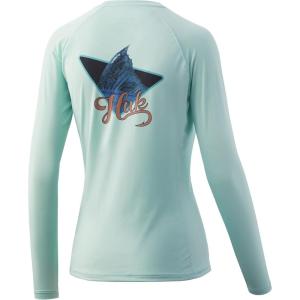 image:imageHUK Mens Pursuit Long Sleeve ShirtPerformance Shirt  Sun ProtectionDorsal  Seafoam