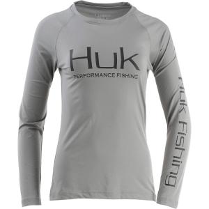 image:imageHUK Mens Pursuit Long Sleeve ShirtPerformance Shirt  Sun ProtectionGray