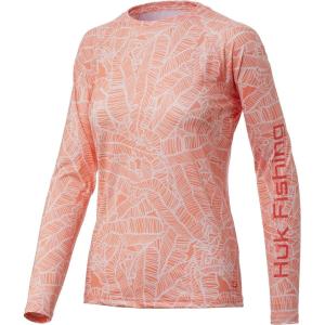 image:imageHUK Mens Pursuit Long Sleeve ShirtPerformance Shirt  Sun ProtectionLinear Leaf  Desert Flower