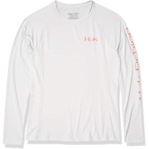 image:imageHUK Mens Pursuit Long Sleeve ShirtPerformance Shirt  Sun ProtectionLooksdown  Glacier