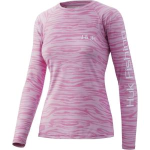 image:imageHUK Mens Pursuit Long Sleeve ShirtPerformance Shirt  Sun ProtectionPrinted  Salmon Pink