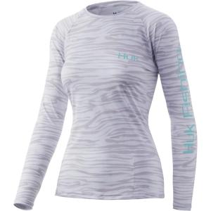 image:imageHUK Mens Pursuit Long Sleeve ShirtPerformance Shirt  Sun ProtectionPrinted  White