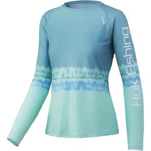 image:imageHUK Mens Pursuit Long Sleeve ShirtPerformance Shirt  Sun ProtectionSalt Dye  Beach Glass