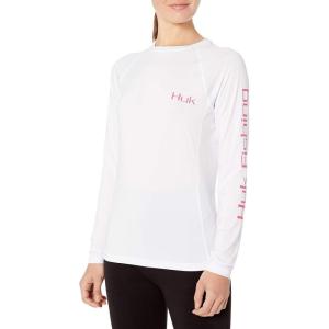 image:imageHUK Mens Pursuit Long Sleeve ShirtPerformance Shirt  Sun ProtectionSchooled  White