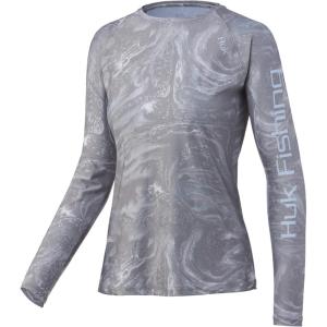 image:imageHUK Mens Pursuit Long Sleeve ShirtPerformance Shirt  Sun ProtectionStone Shore Overcast Grey