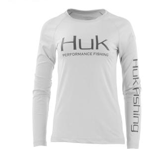 image:imageHUK Mens Pursuit Long Sleeve ShirtPerformance Shirt  Sun ProtectionWhite