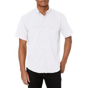 image:imageHUK Mens Tide Point Short Sleeve Shirt  Performance Button DownWhite