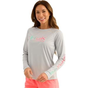 image:imageHUK Womens Pursuit Long Sleeve ShirtPerformance Shirt  Sun ProtectionHarbor Mist 20