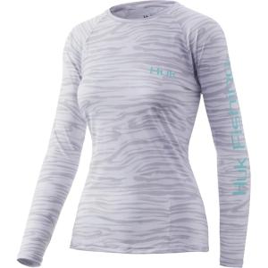 image:imageHUK Womens Pursuit Long Sleeve ShirtPerformance Shirt  Sun ProtectionPrinted  White