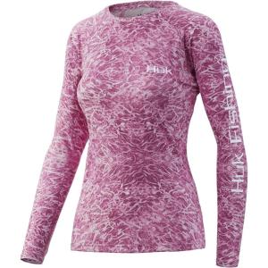 image:imageHUK Womens Pursuit Long Sleeve ShirtPerformance Shirt  Sun ProtectionTurtlegrass  Salmon Pink