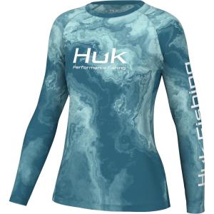 image:imageHUK Womens Pursuit Pattern Long Sleeve Shirt Fishing Shirt for WomenBrackish Rock  Tapestry